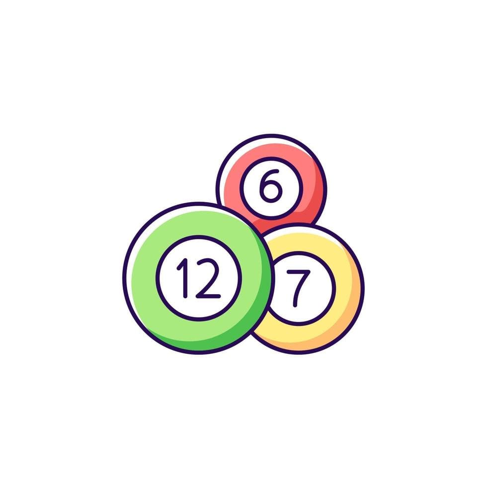 Icon of lottery balls being drawn.