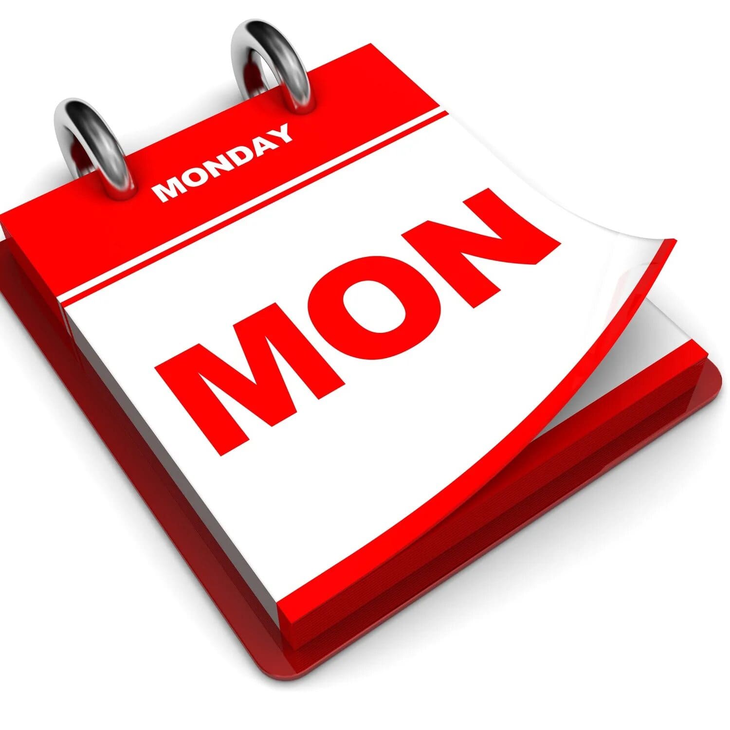 An illustration of a calendar with Monday and Wednesday highlighted.