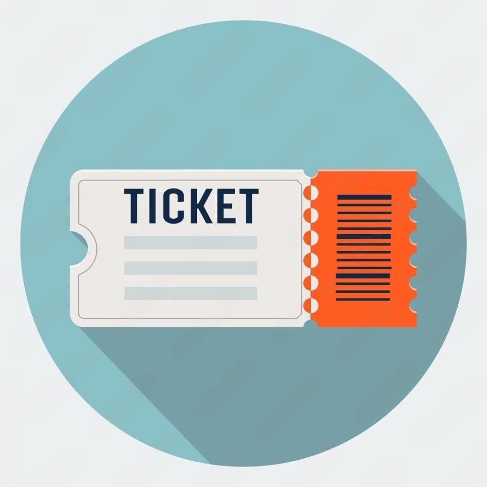 An icon of a ticket with a checkmark, representing the Ticket Checker.