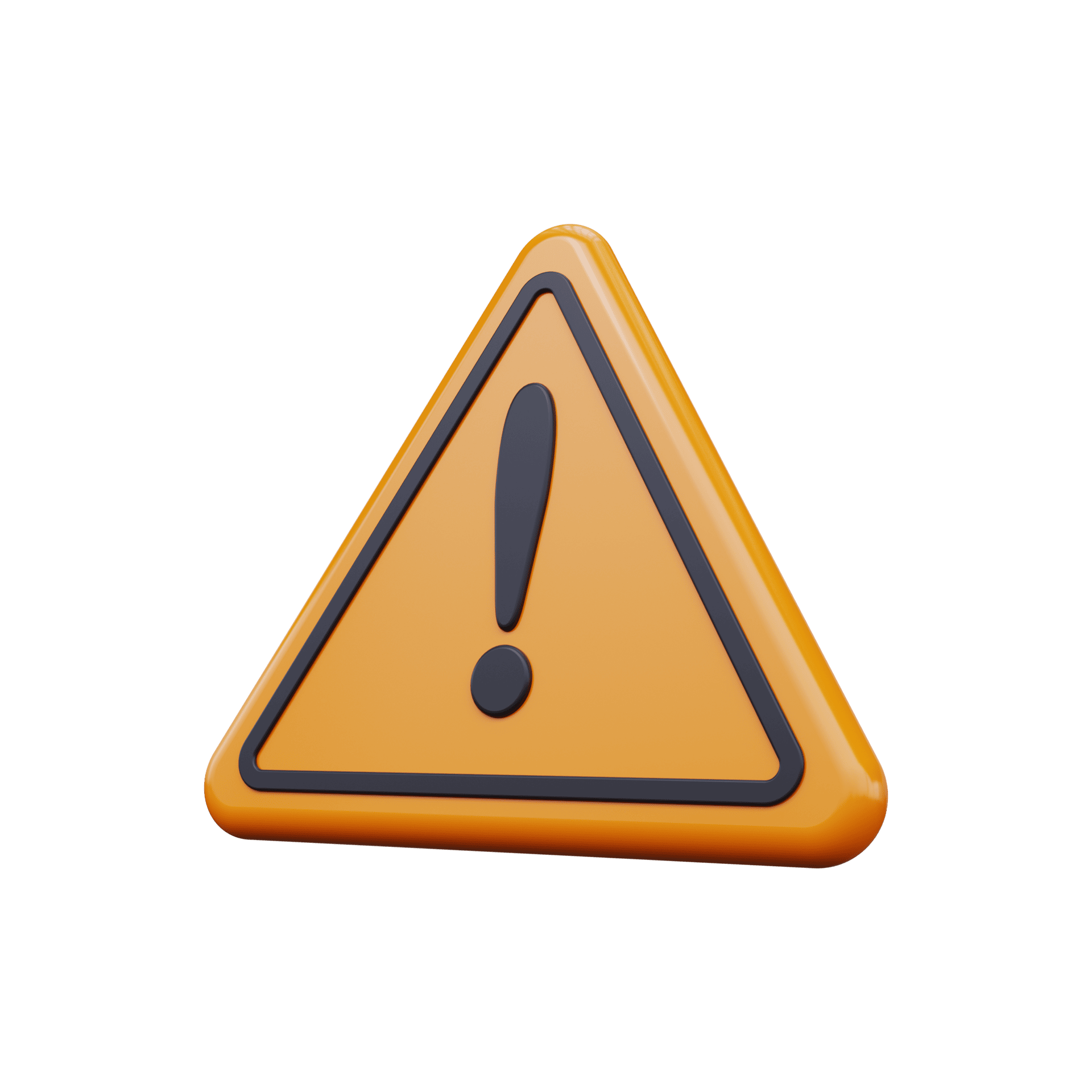 Warning icon with a user profile.