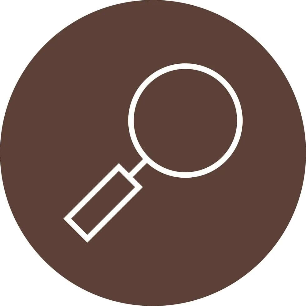 Icon of a magnifying glass over a winning ticket.